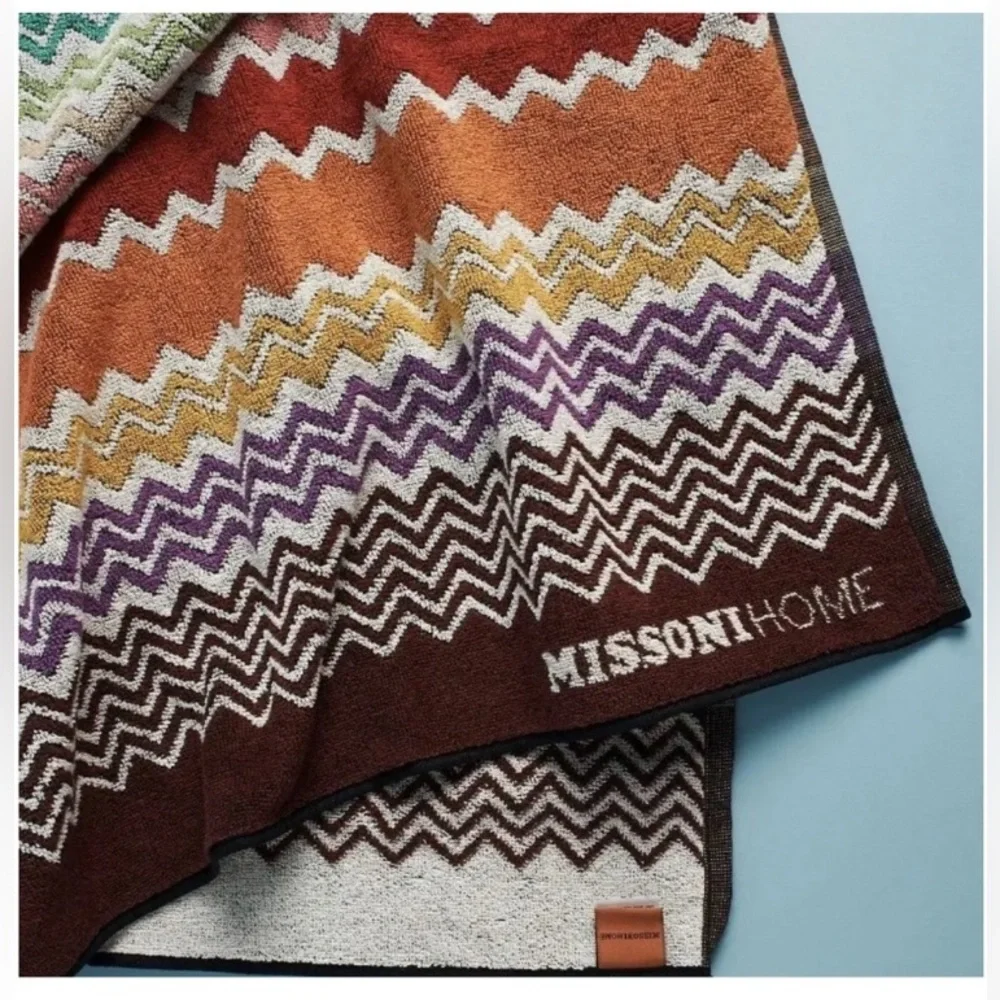 Missoni RUFUS Zigzag Towel - Orange, Pink, Purple, Yellow, Green, Burgundy
